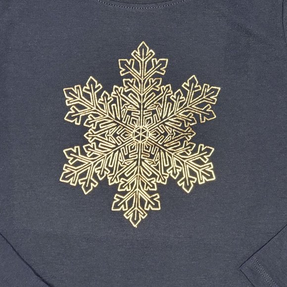 Crazy 8 Snowflake Long Sleeve T-shirt L(10-12) - Picture 14 of 14